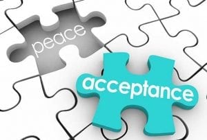 Acceptance leads to peace through meditation