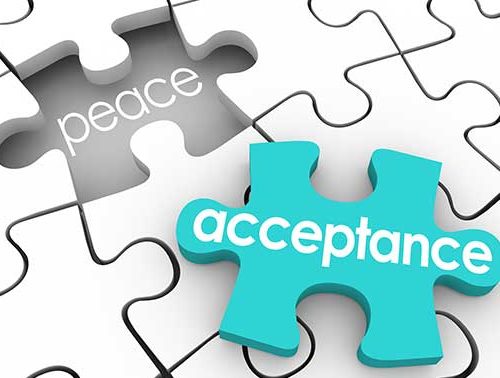 Acceptance leads to peace through meditation